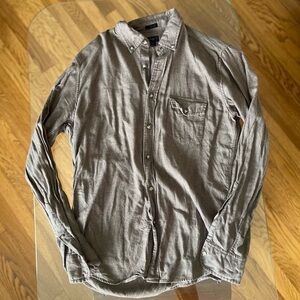 J. Crew Men’s slim light brown long sleeve button-up